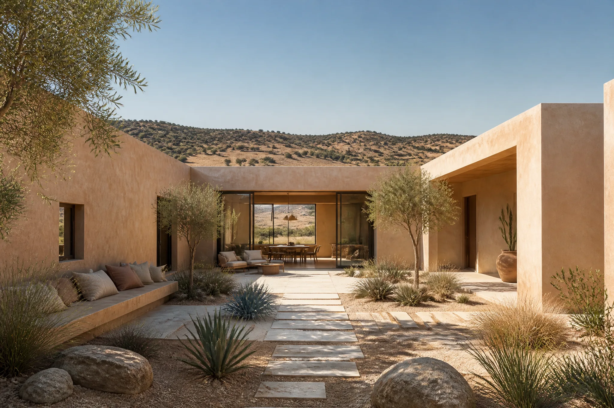 Desert courtyard home