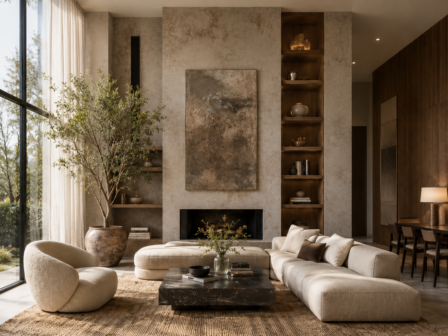 Conceito de interior orgânico moderno