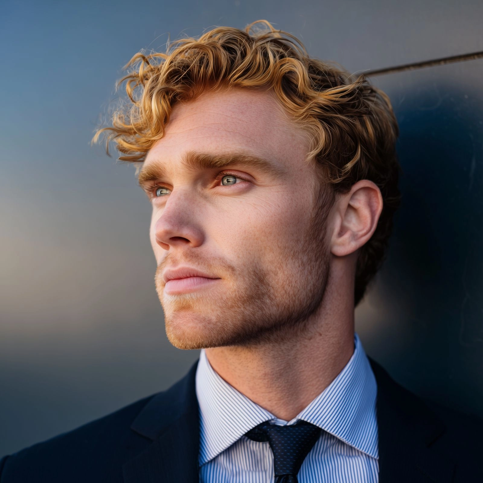 Retrato de cliente com estilo neutro suave